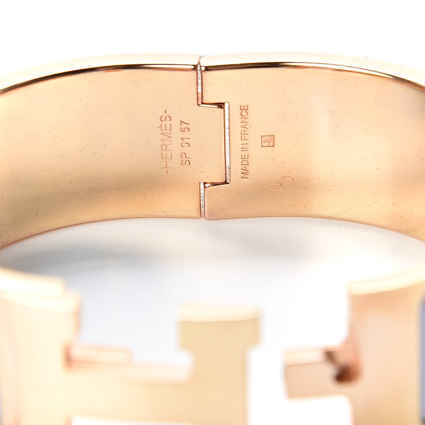 Enamel Wide Clic Clac H Bracelet GM Parme