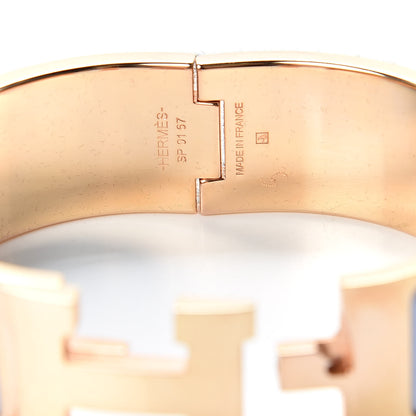 Hermes Enamel Wide Clic Clac H Bracelet GM Parme 4 of 6
