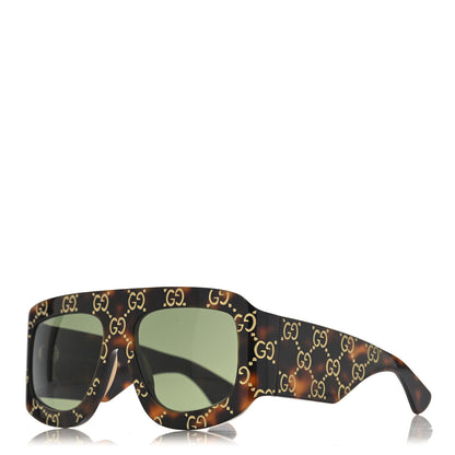 Gucci Acetate Monogram Shield Sunglasses GG0983S Havana 1 of 7