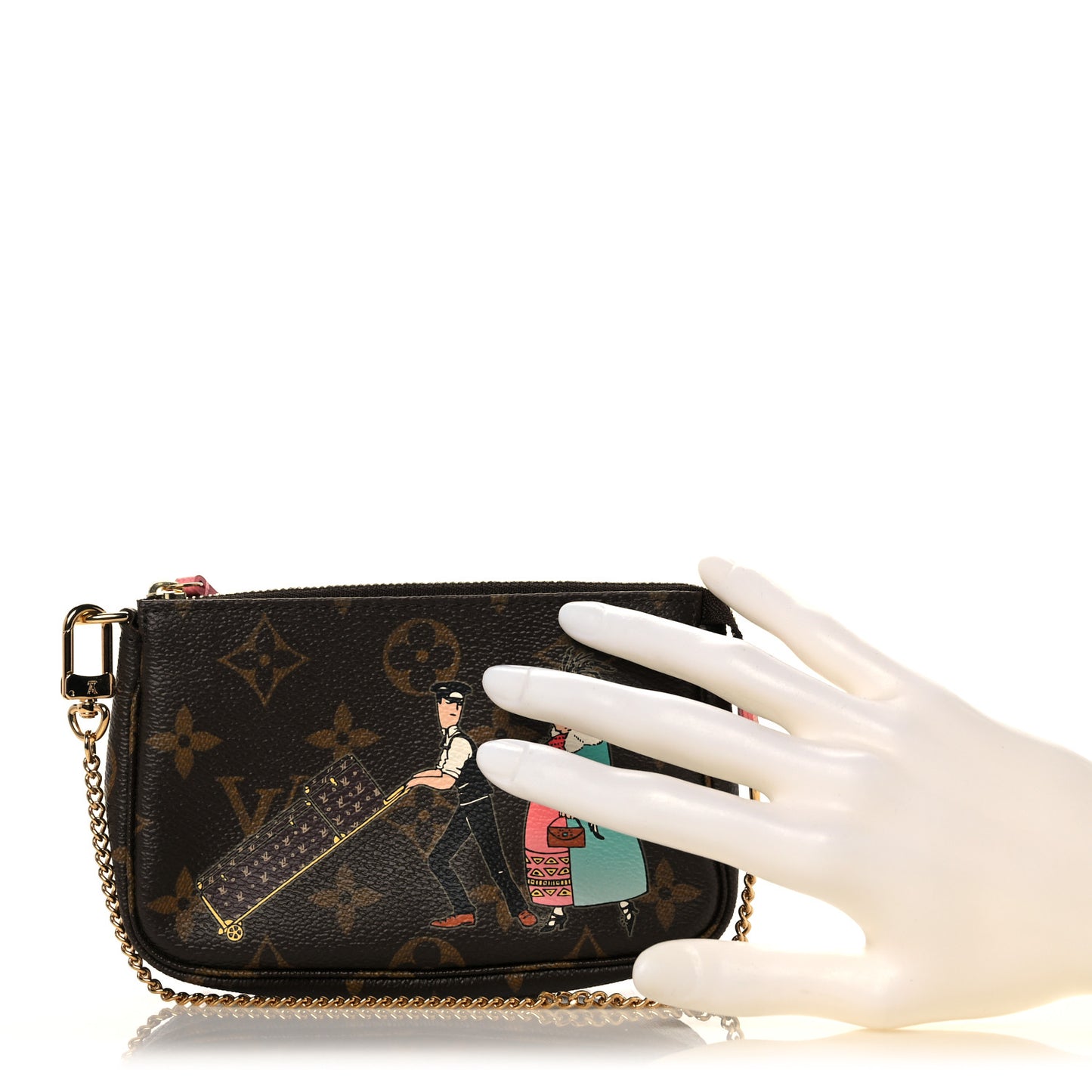 Monogram Illustre Mini Pochette Accessories Rose