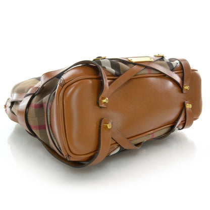 Burberry House Check Bridle Calfskin Medium Gosford Hobo 4 of 9