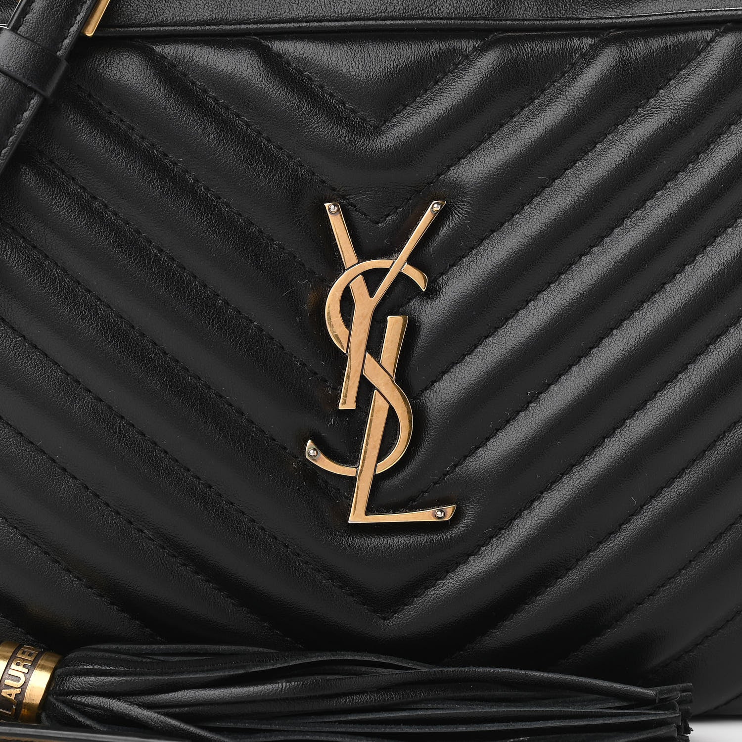 Saint Laurent Calfskin Matelasse Monogram Lou Camera Bag Black 13 of 13