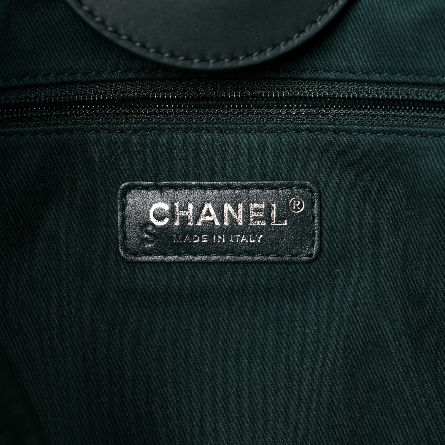 Chanel Shearling Large Deauville Tote Green 5 of 12