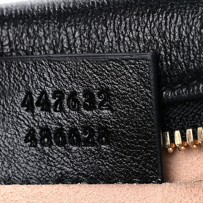 Gucci Monogram Matelasse Diagonal Small GG Marmont Chain Shoulder Bag Beige Black 7 of 12