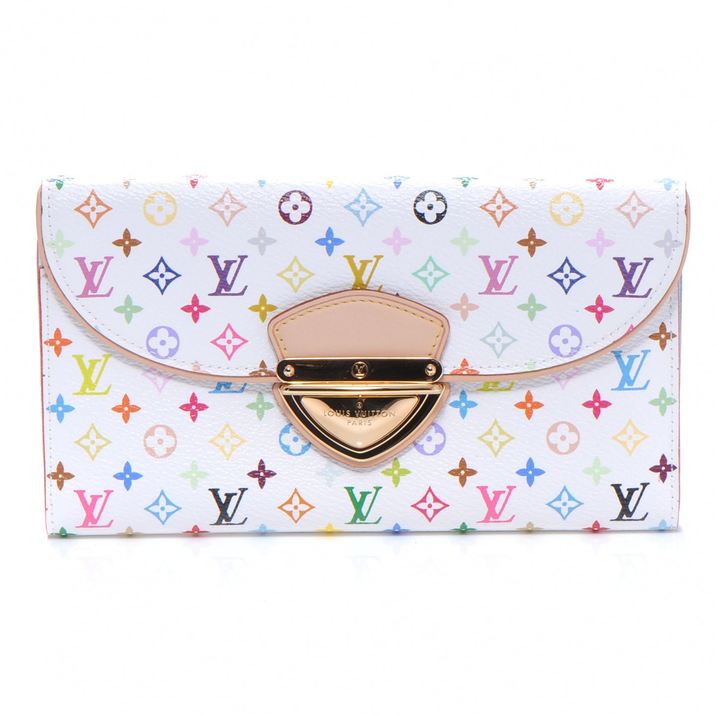 Monogram Multicolor Eugenie Wallet White