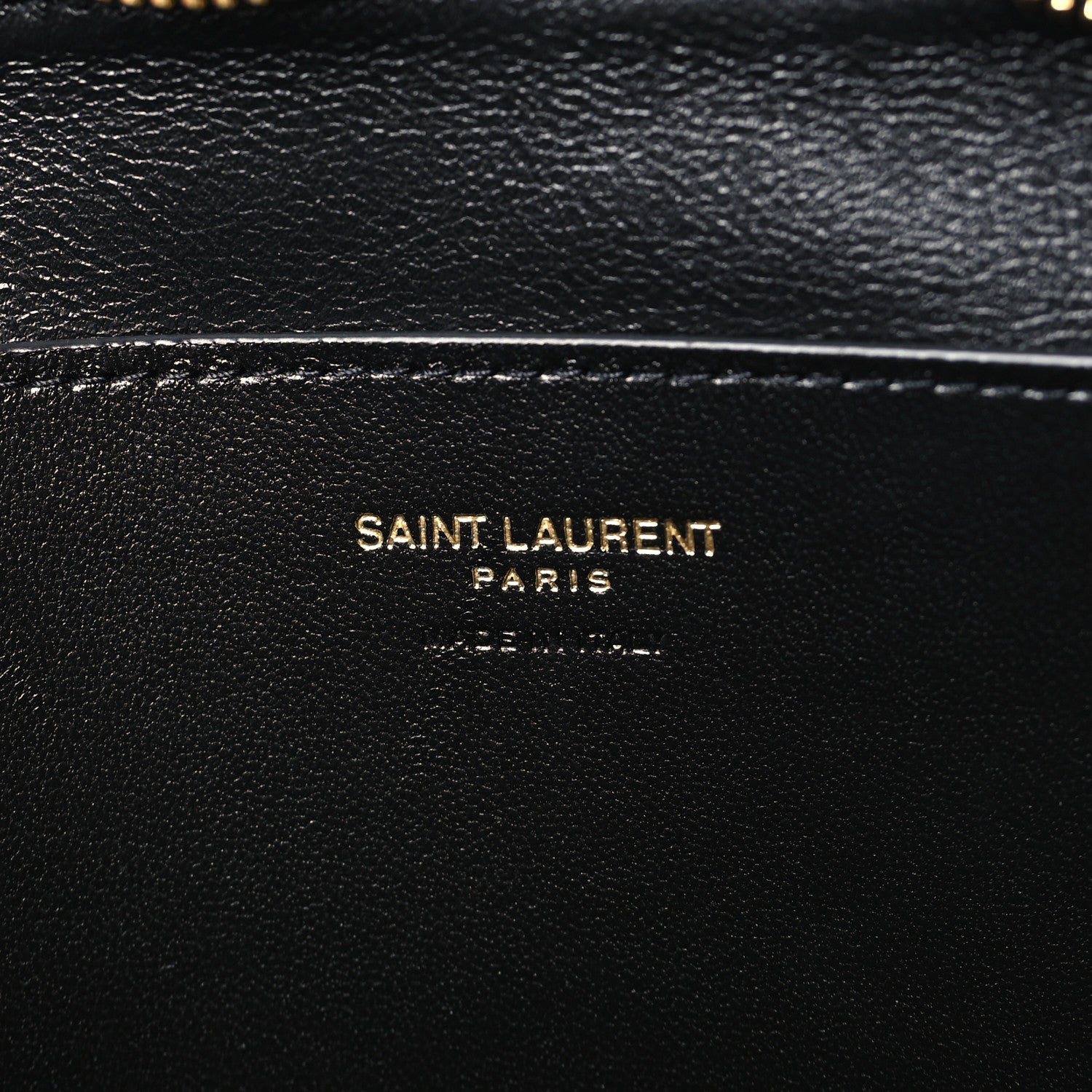 Saint Laurent Lambskin Small Calypso Pouch Black 6 of 9