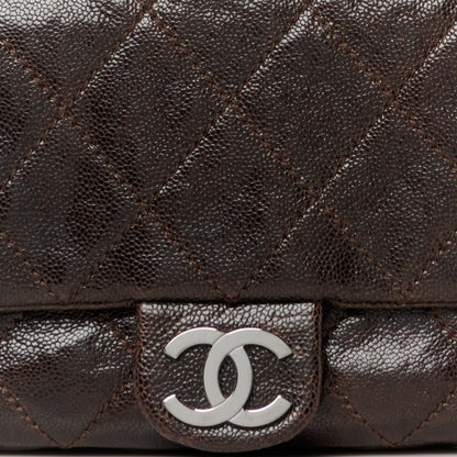 Chanel Glazed Caviar Quilted Modern Chain Flap Dark Brown 8 of 12