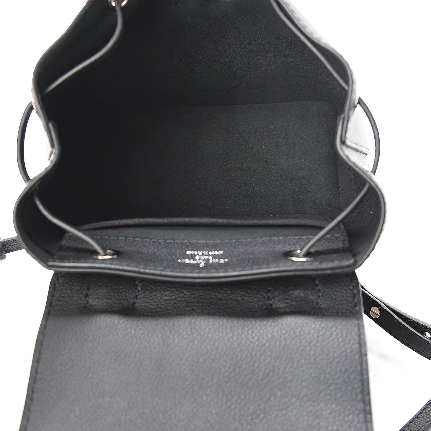 Calfskin Lockme Mini Backpack Black