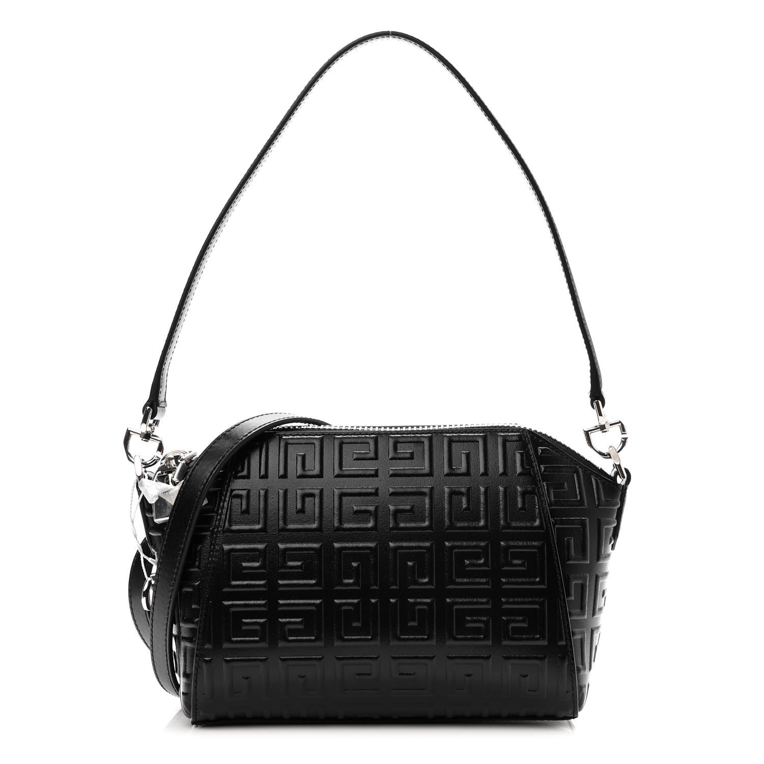 Givenchy Calfskin Logo Embossed XS Antigona 4G Black 1 of 9