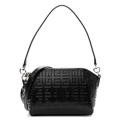 Givenchy Calfskin Logo Embossed XS Antigona 4G Black 1 of 9