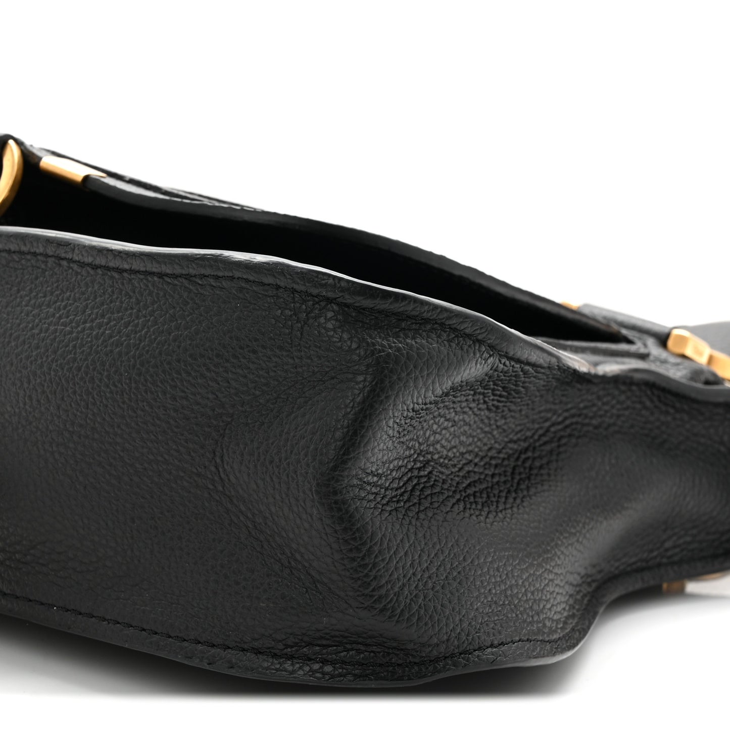 Calfskin Small Marcie Satchel Black