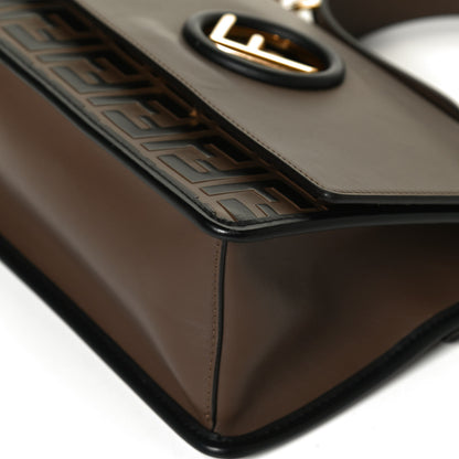 Fendi Vitello Century F is Fendi Bi-Color FF 1974 Embossed Kan I Shoulder Bag Maya Black 8 of 17