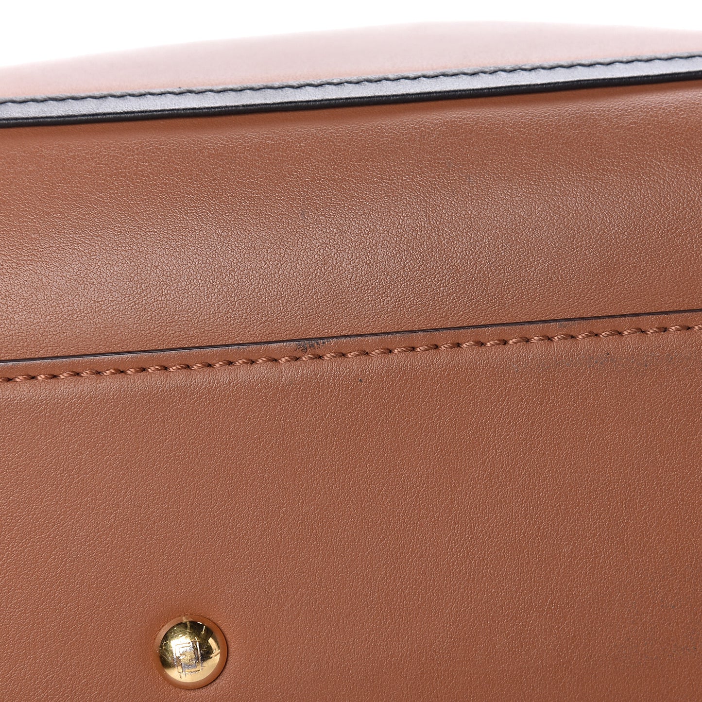 Vitello Century Opaco F is Fendi Bi-Color Regular Runaway Satchel Corteccia Black