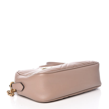 Gucci Calfskin Matelasse Small GG Marmont Chain Shoulder Bag Porcelain Rose 4 of 15