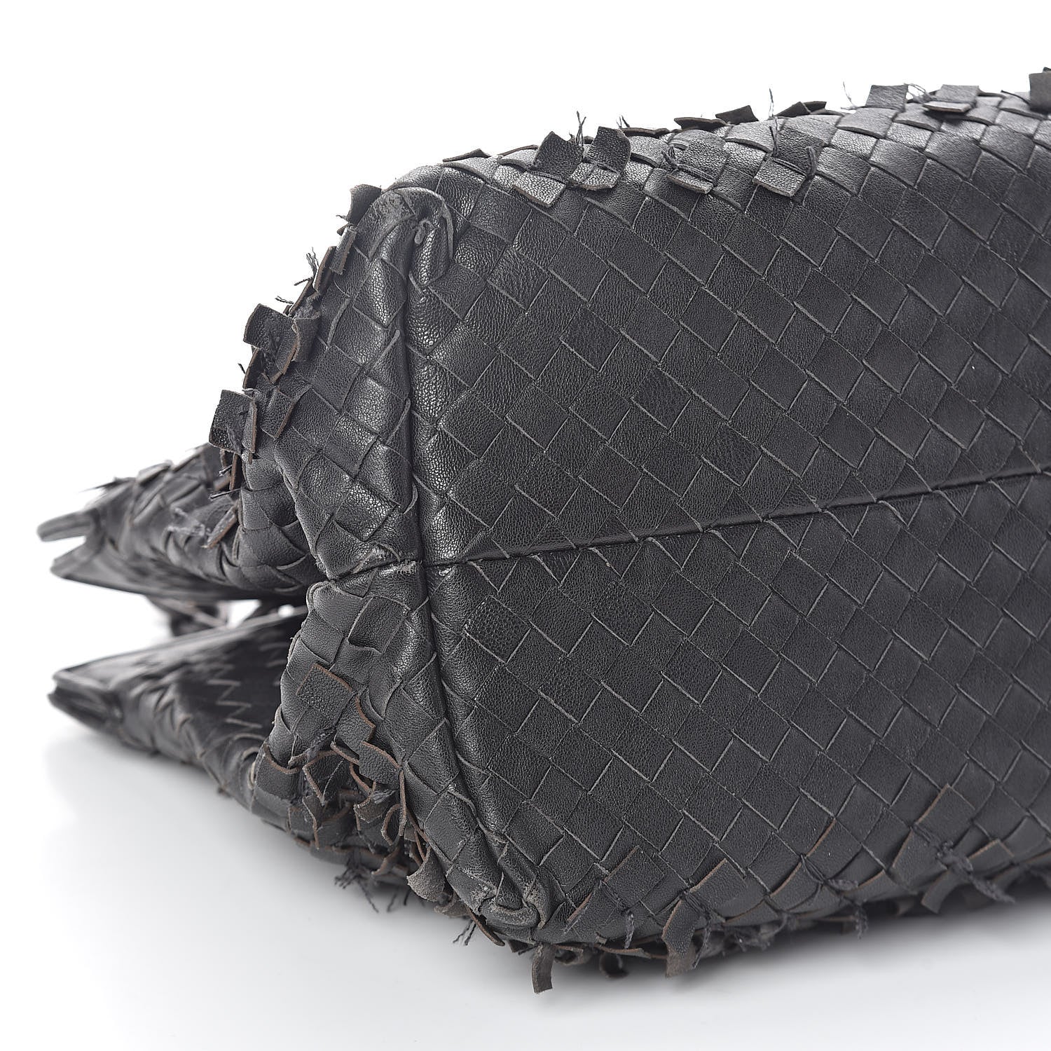 Bottega Veneta Nappa Intrecciato Frayed Tote Black 9 of 10