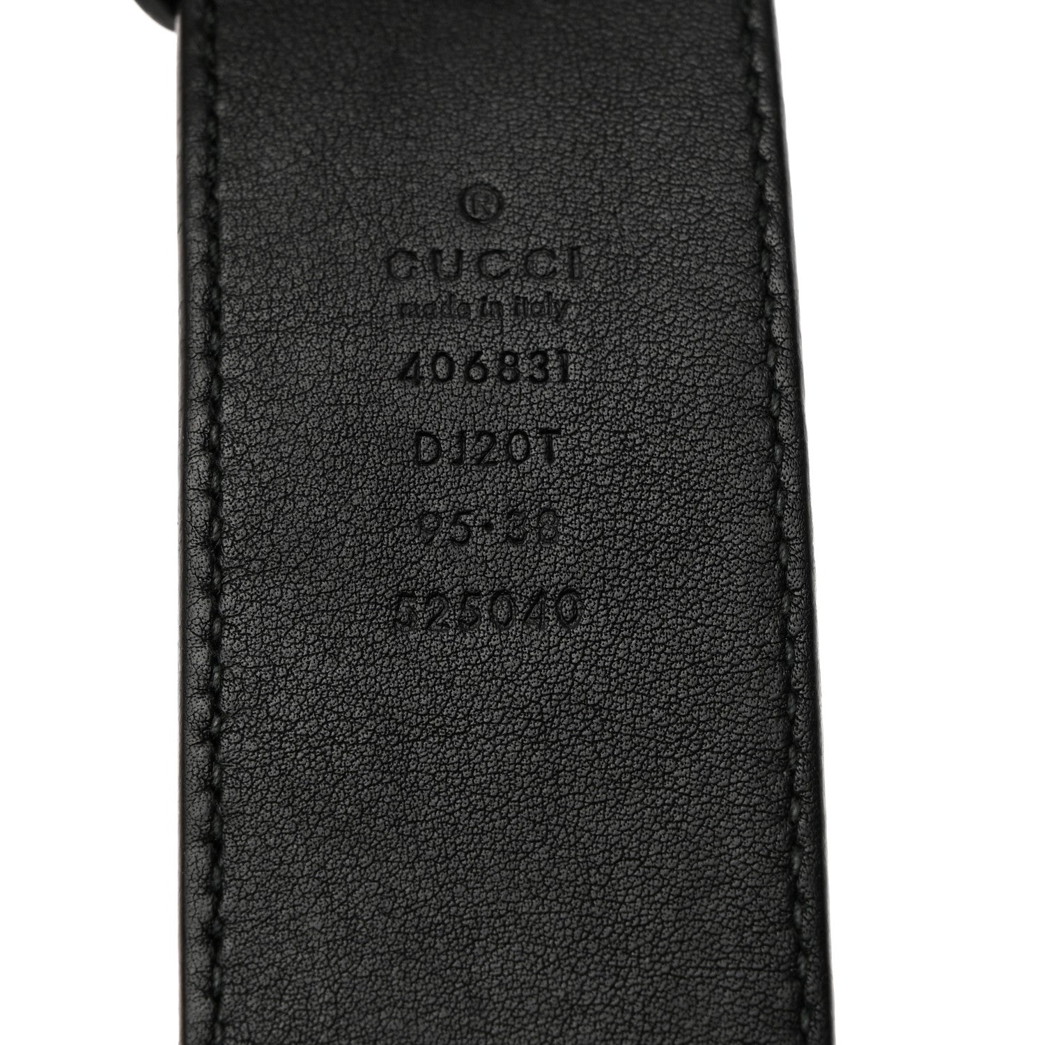 Gucci Textured Calfskin Double G 40mm Belt 95 38 Black 4 of 7