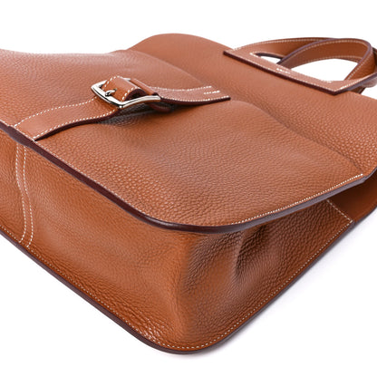 Hermes Taurillon Clemence Halzan 31 Gold 11 of 12