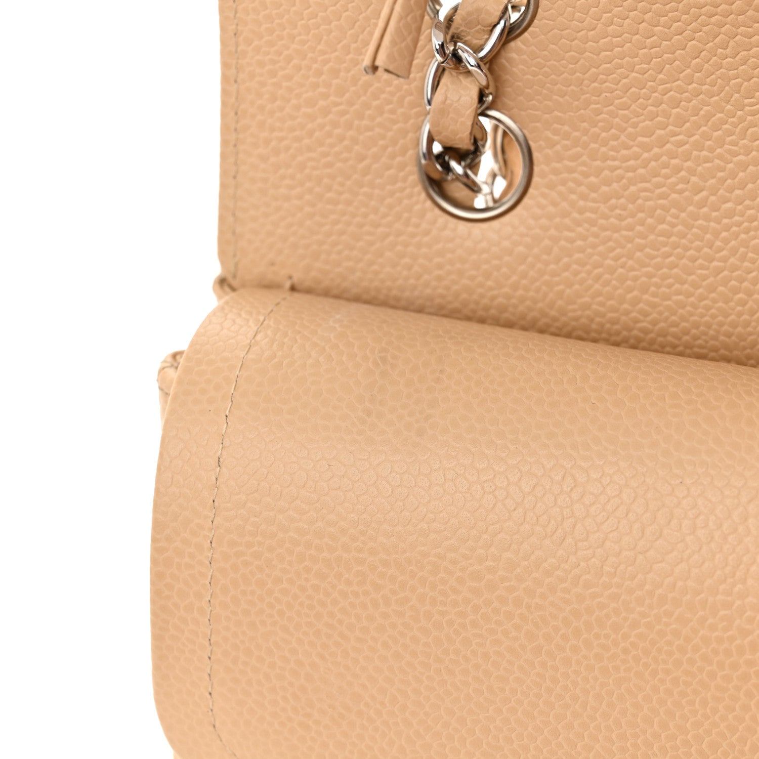 Chanel Caviar Quilted Medium Double Flap Beige 12 of 13