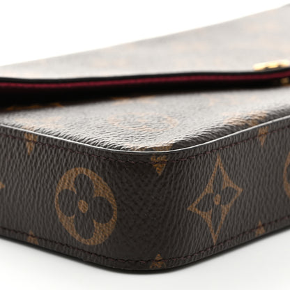 Louis Vuitton Monogram Pochette Felicie Chain Wallet Fuchsia 10 of 11