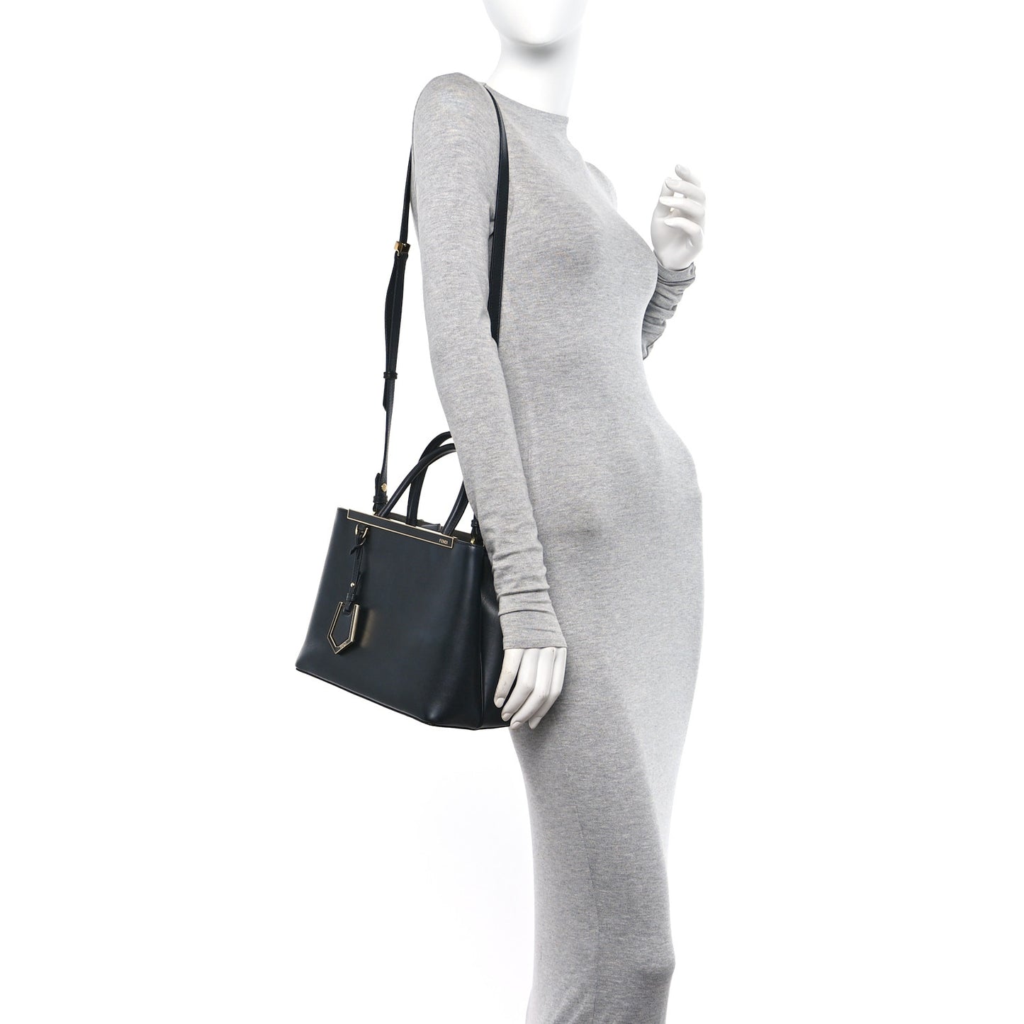 Vitello Dolce Century Petite 2Jours Tote Black Carbone