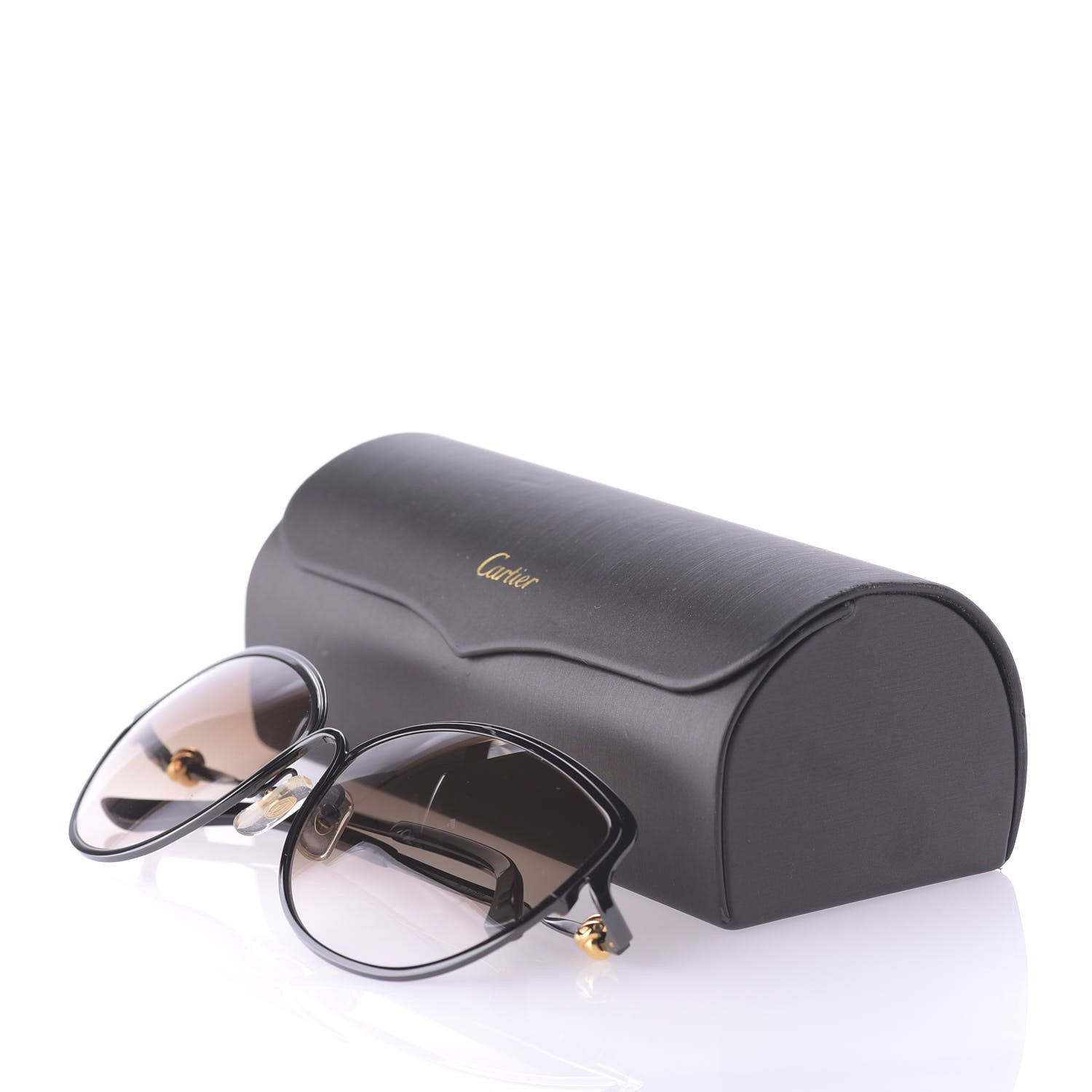 Cartier Metal Trinity Sunglasses CT0089S Black Brown 9 of 9