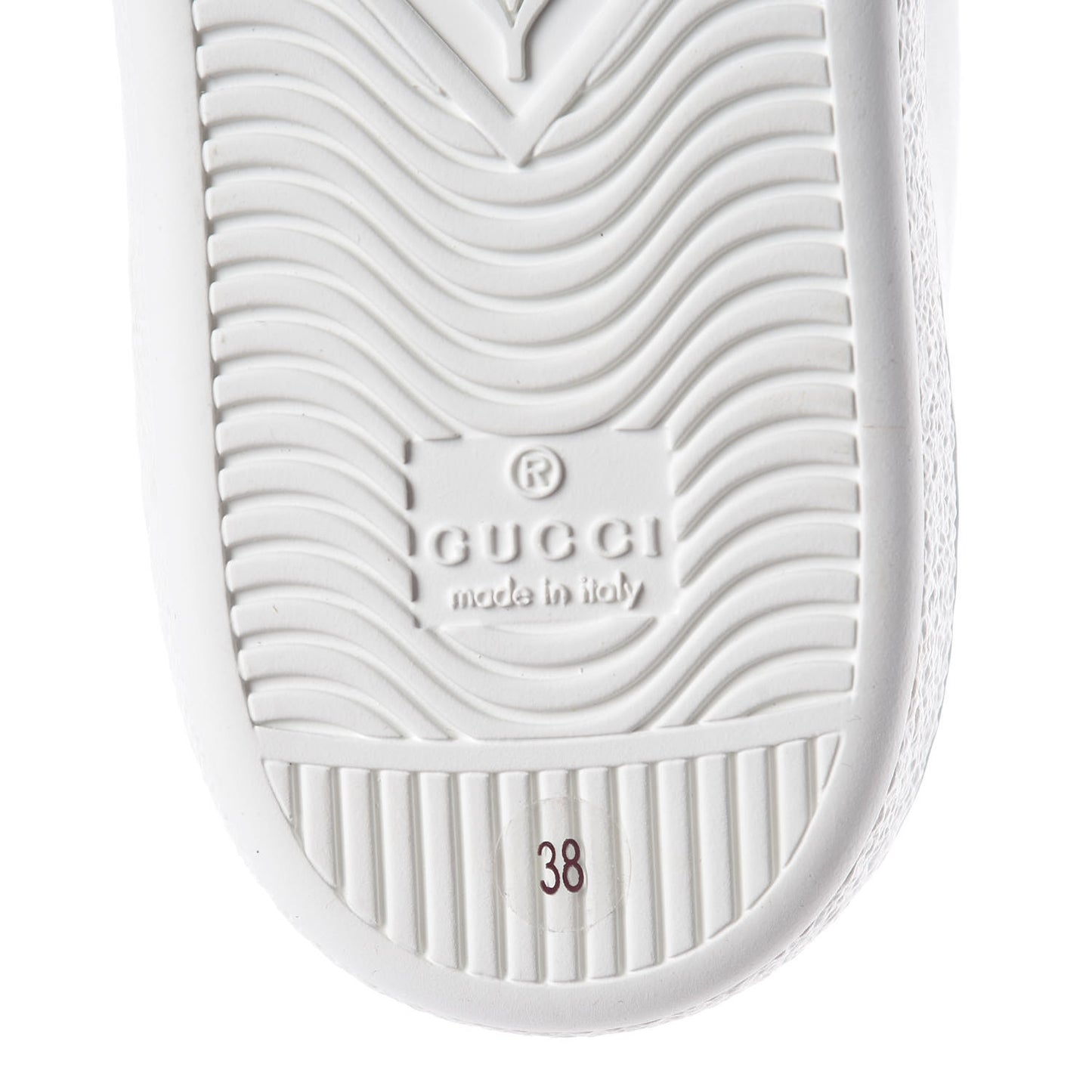 Calfskin Ayers Bee Embroidered Womens Ace Sneakers 38 White Green