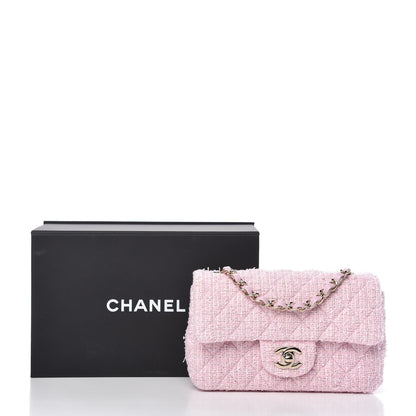 Chanel Tweed Quilted Mini Rectangular Flap Pink 11 of 11