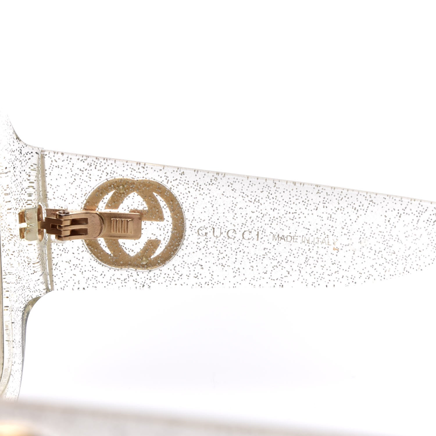 Gucci Glitter Acetate Square Frame Sunglasses GG0053S Silver 5 of 8