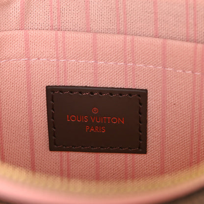 Louis Vuitton Damier Ebene Neverfull MM GM Pochette Rose Ballerine 6 of 8