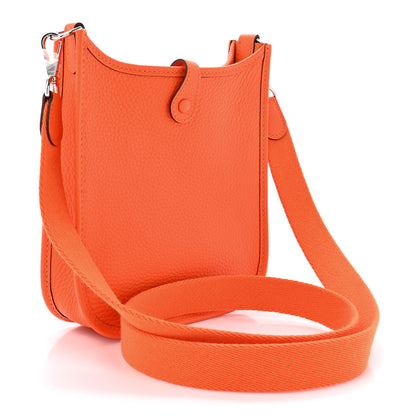 Hermes Taurillon Clemence Evelyne TPM Orange Minium 3 of 11