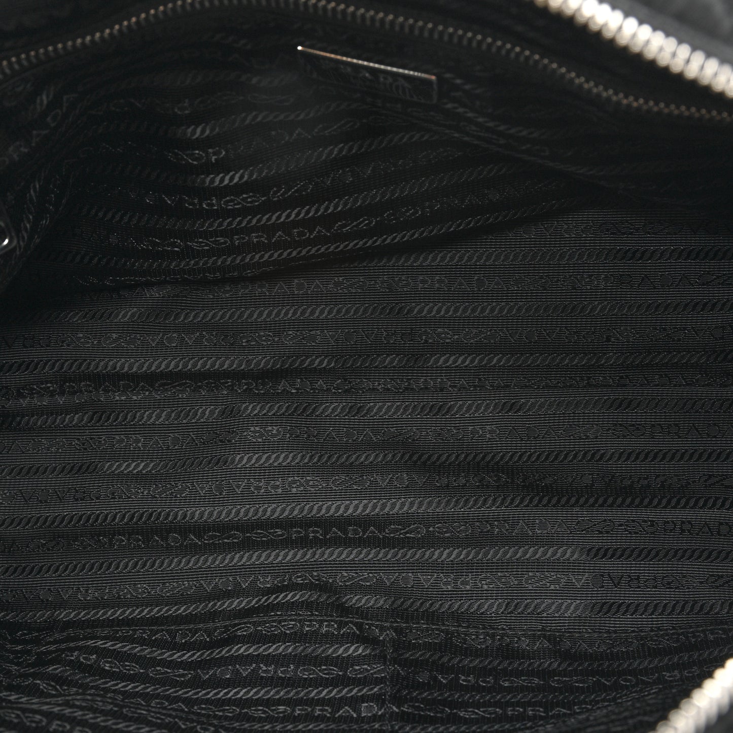 Nylon Tessuto Impuntu Quilted Shoulder Bag Black