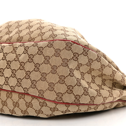 Gucci Monogram Medium Sukey Hobo Red 9 of 13