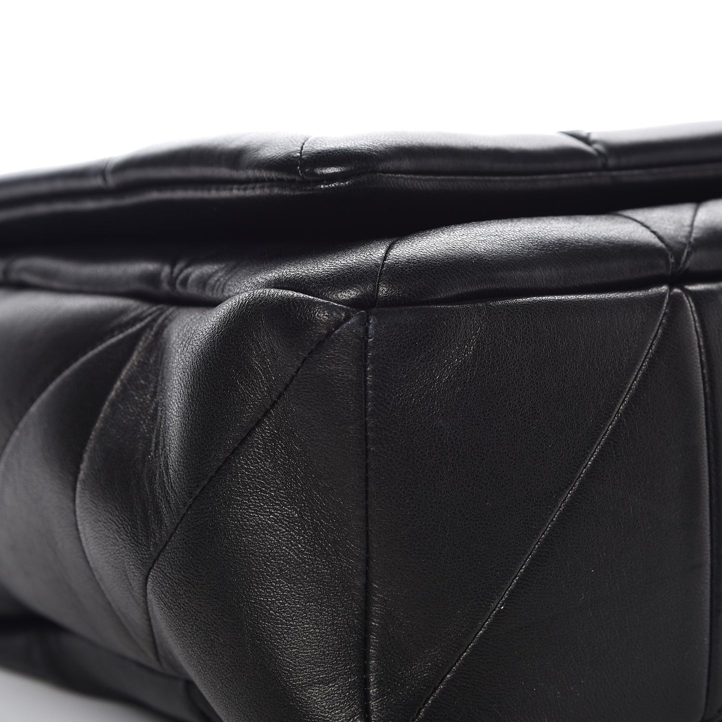 Lambskin Patchwork Monogram Large Jamie Black