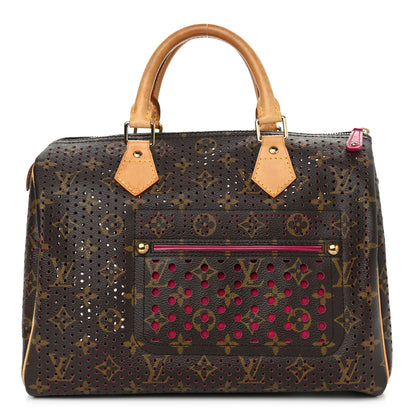 Louis Vuitton Monogram Perforated Speedy 30 Fuchsia 1 of 17