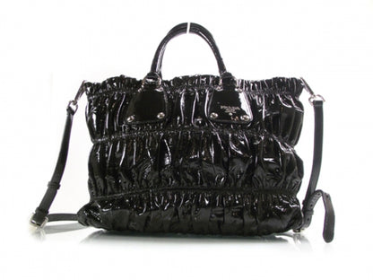 Prada Vernice Gaufre Tote Black 1 of 10