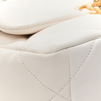 Chanel Lambskin Quilted Medium Chanel 19 Flap White 10 of 14