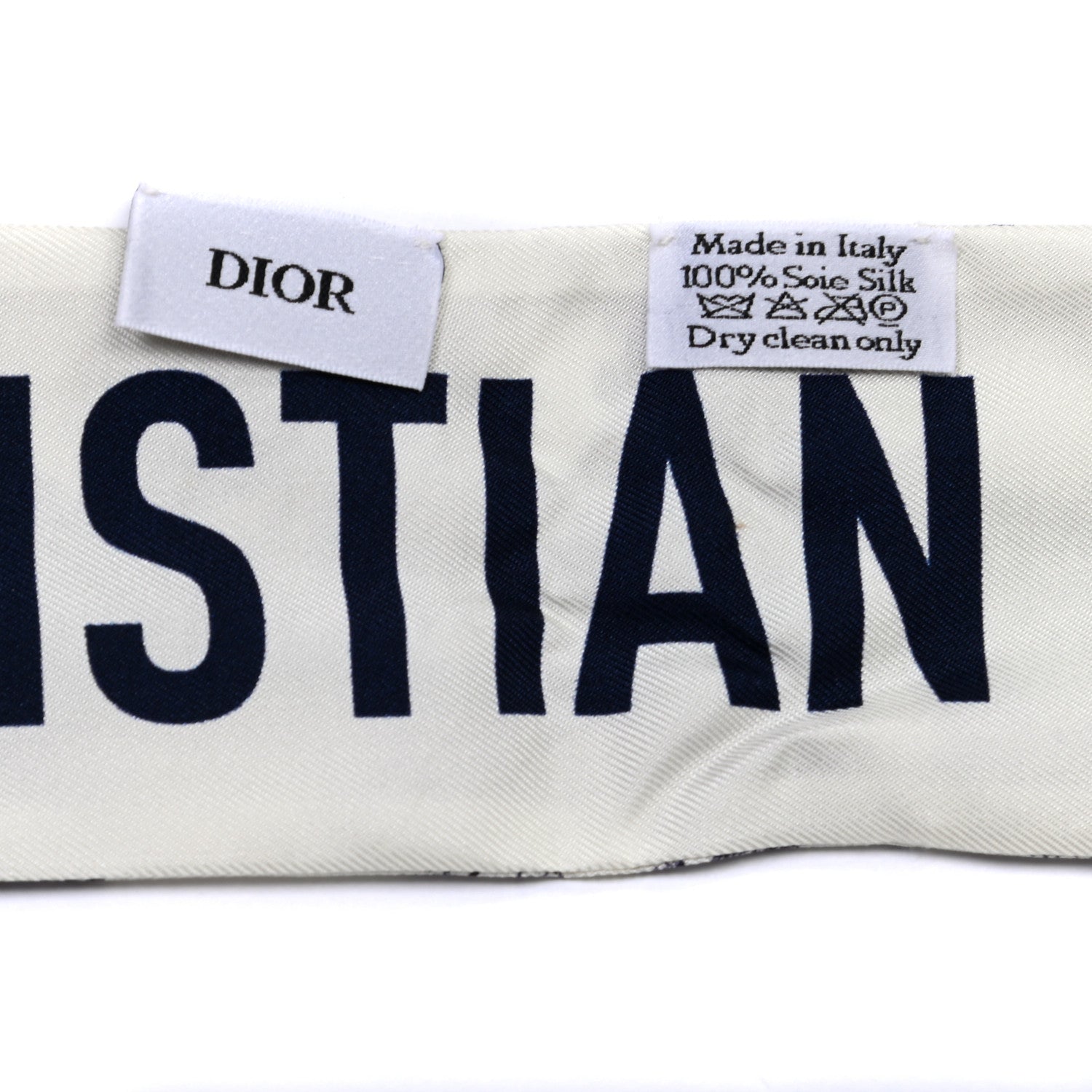 Christian Dior Silk Toile De Jouy Mitzah Scarf Navy Blue 5 of 6