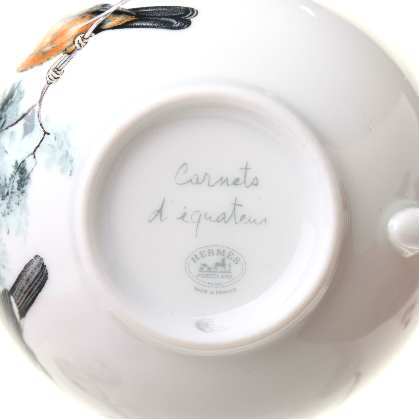 Porcelain Carnets d'Equateur Tea Cup and Saucer Set of 2