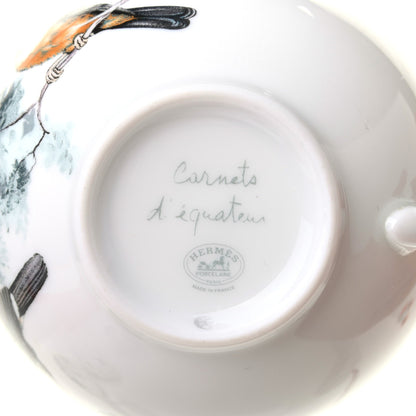 Hermes Porcelain Carnets d'Equateur Tea Cup and Saucer Set of 2 11 of 12