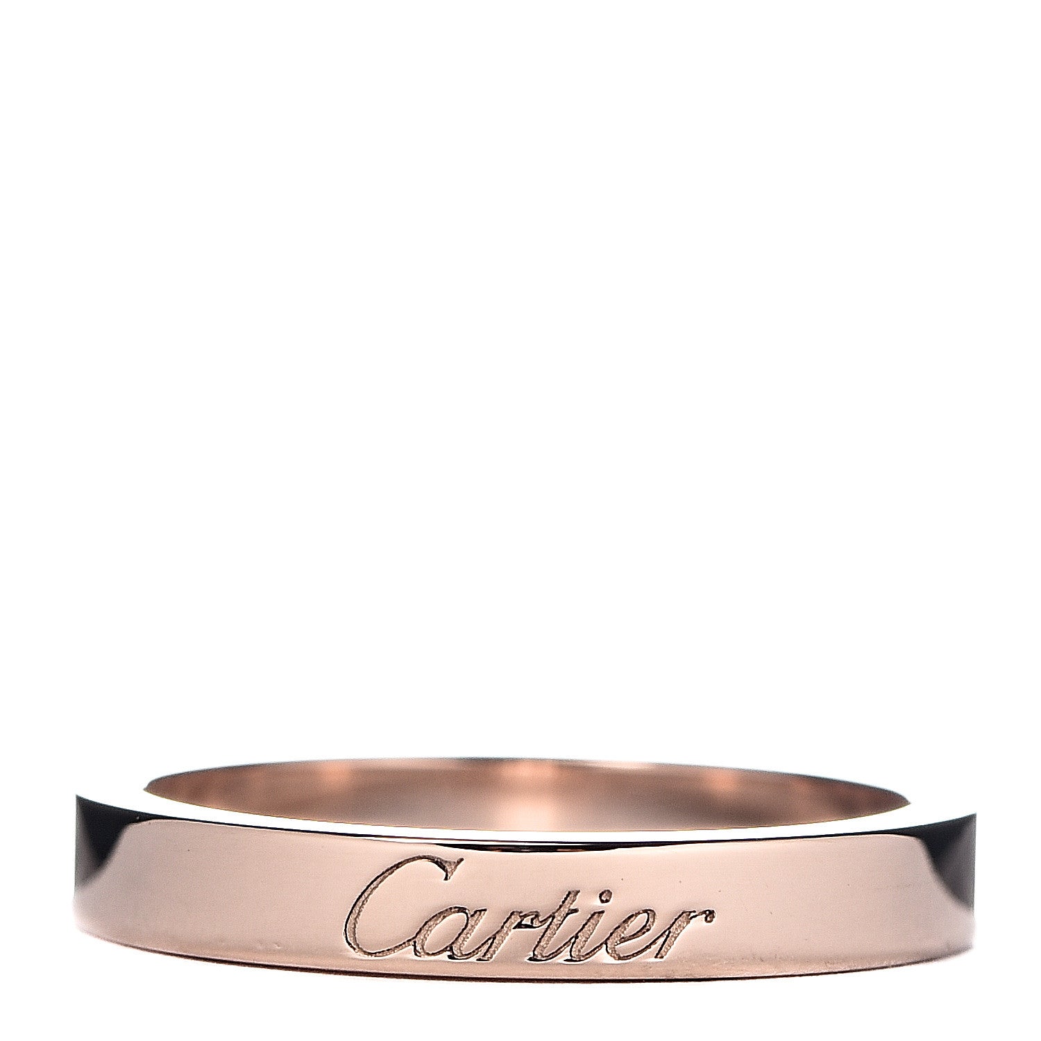 Cartier 18K Pink Gold 3mm C De Wedding Band Ring 52 6 1 of 5