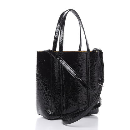 Balenciaga Textured Patent Calfskin XXS Everyday Tote Black 3 of 9