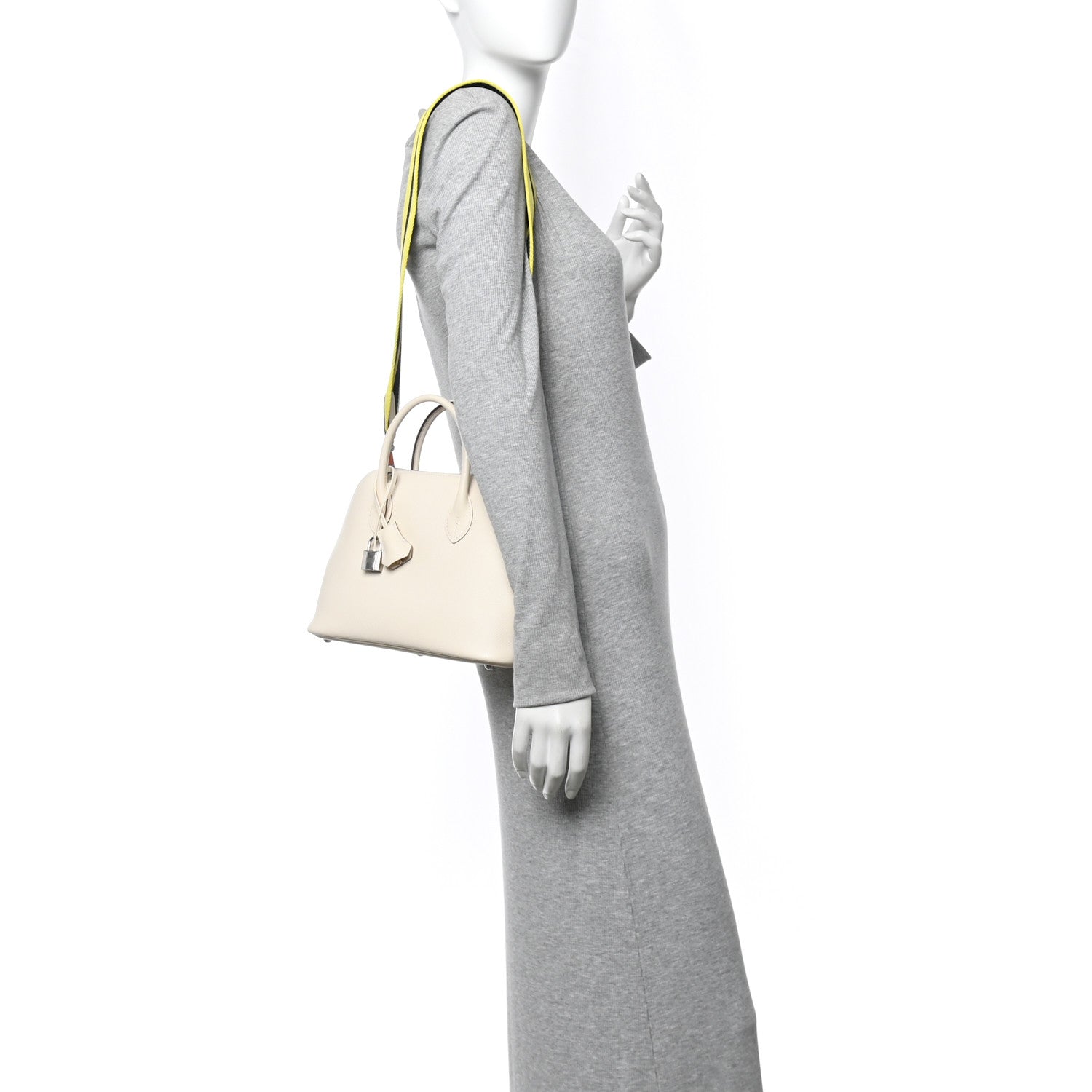 Hermes Epsom 1923 Sangle Bolide 25 Nata Bleu Indigo Lime 4 of 31