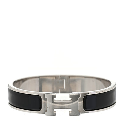 Hermes Enamel Narrow Clic Clac H Bracelet GM Black 1 of 4