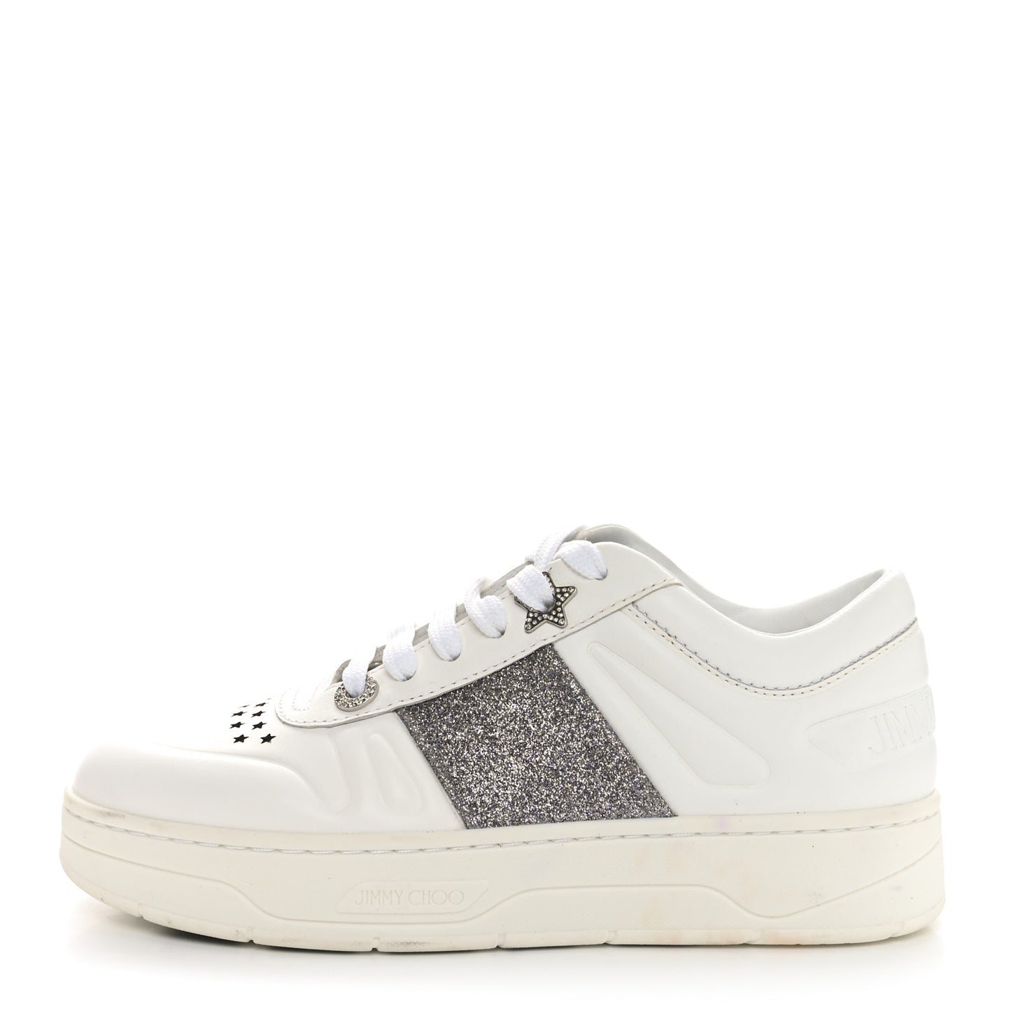 Calfskin Glitter Hawaii Sneakers 35 White