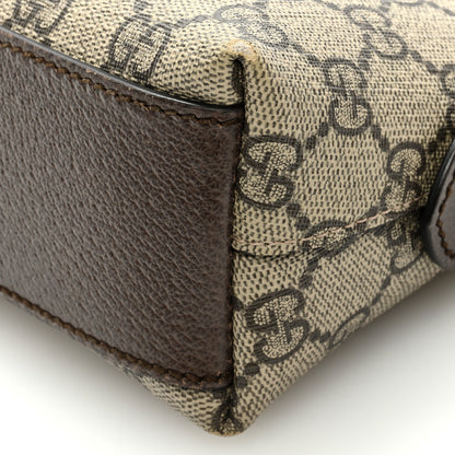 Gucci GG Supreme Monogram Textured Dollar Calfskin Web Small Ophidia Dome Shoulder Bag Beige Ebony New Acero 9 of 9