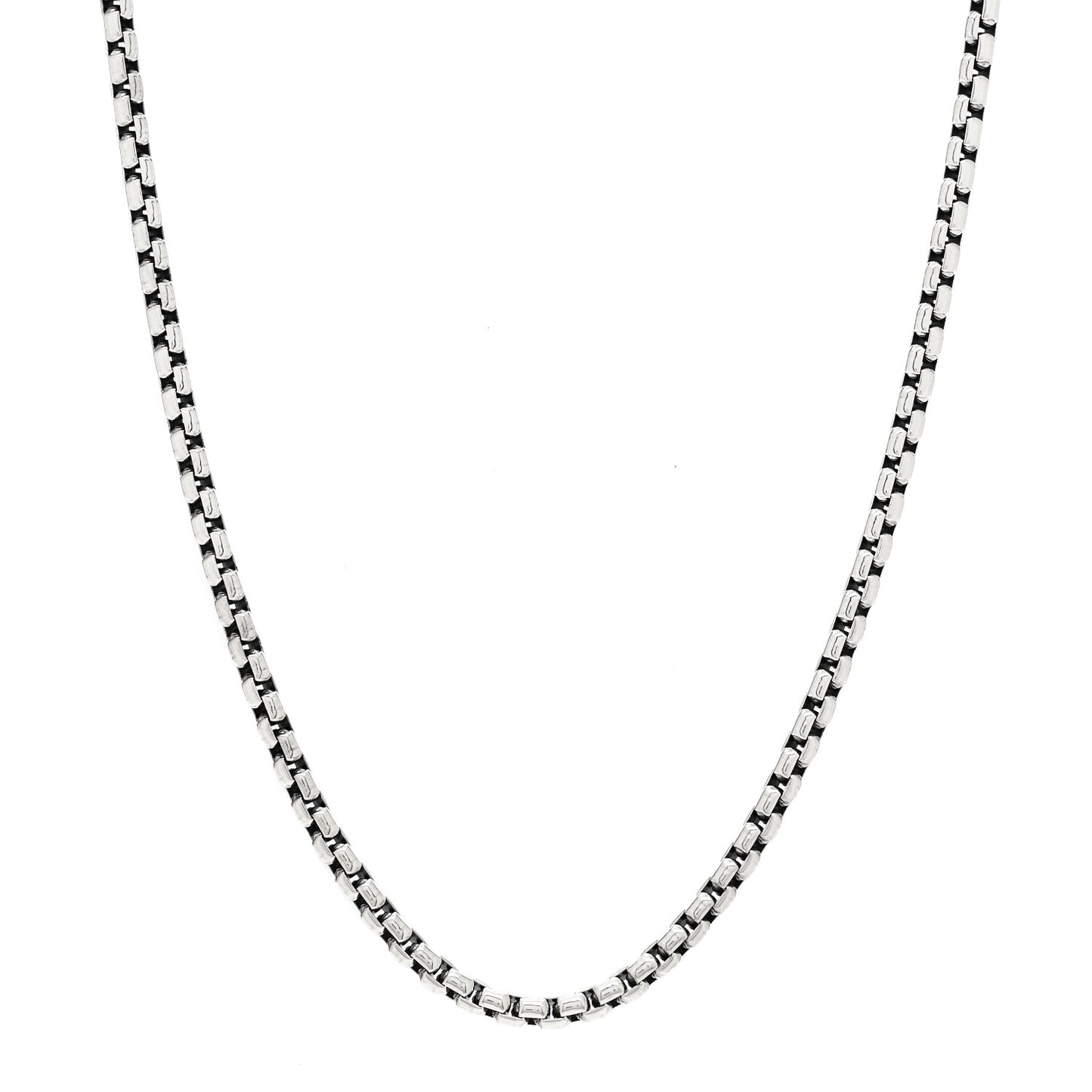 Sterling Silver 14K Yellow Gold 3.6mm Medium Box Chain Necklace 16"