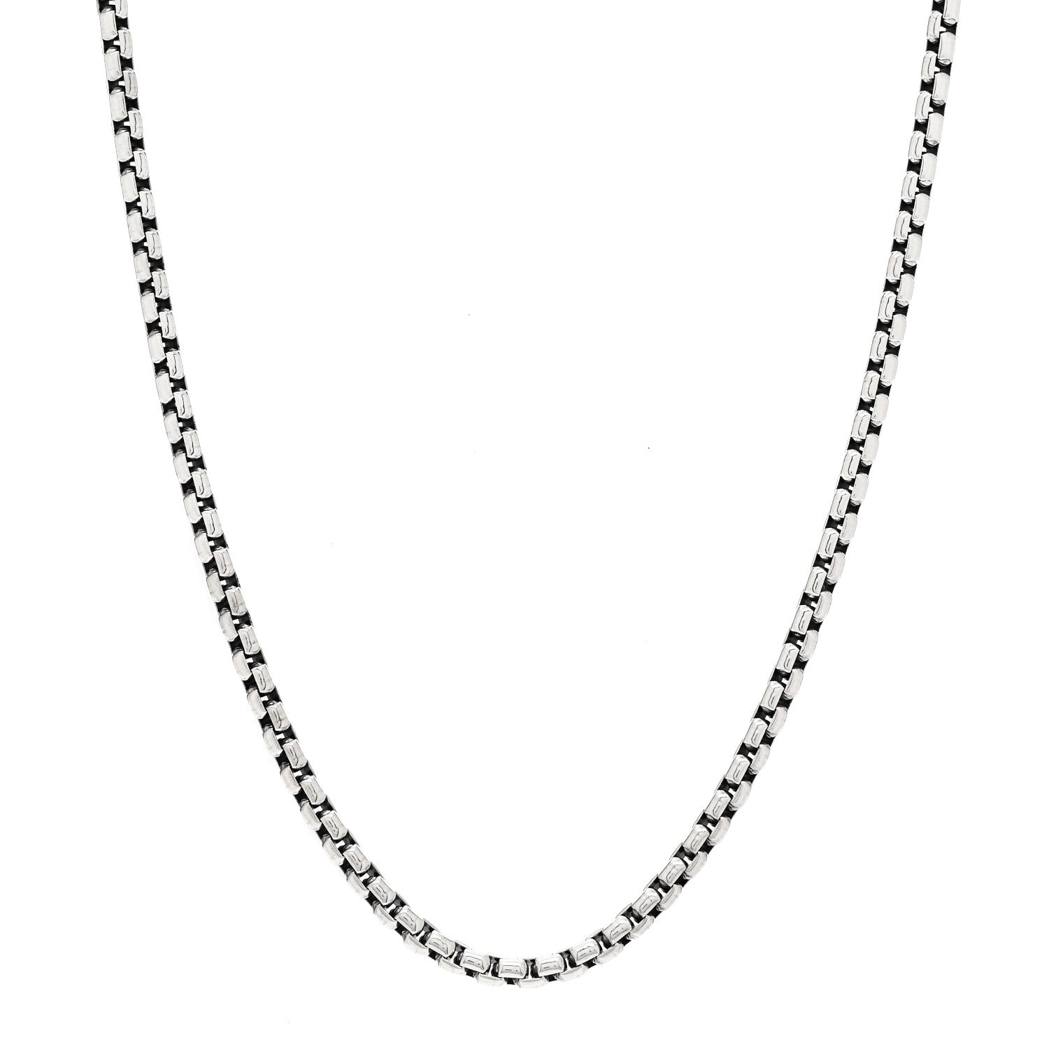 David Yurman Sterling Silver 14K Yellow Gold 3.6mm Medium Box Chain Necklace 16" 1 of 4