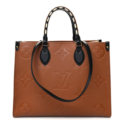 Louis Vuitton Empreinte Monogram Giant Wild At Heart Onthego MM Caramel 1 of 11