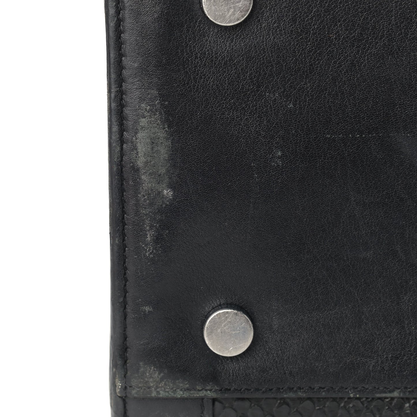 Python Calfskin Embossed Small Sac de Jour Black