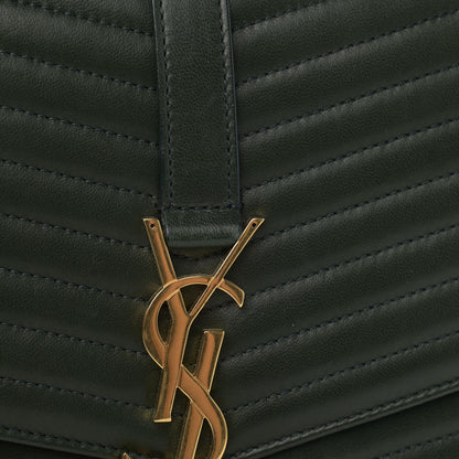 Saint Laurent Lambskin Matelasse Chevron Monogram Medium Sulpice Bag Black 15 of 16